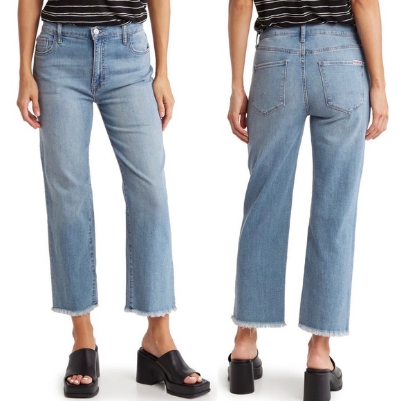 ✨HUDSON✨Noa Mid Rise Cropped Straight Jeans - Picture 1 of 4
